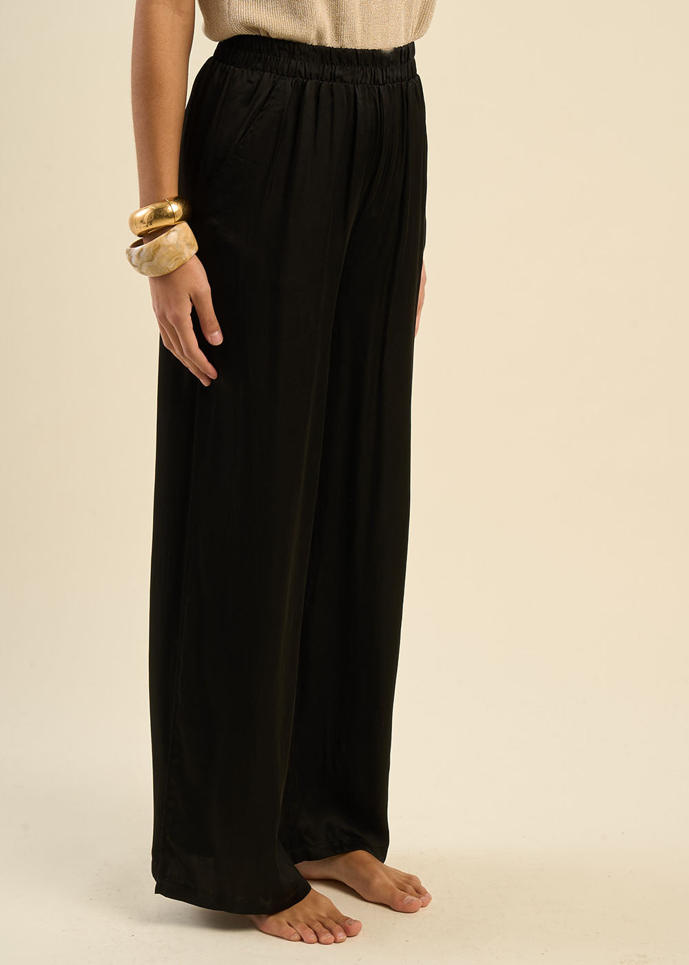 Pantalon large en satin - Sud Express - 5 - Sud Express