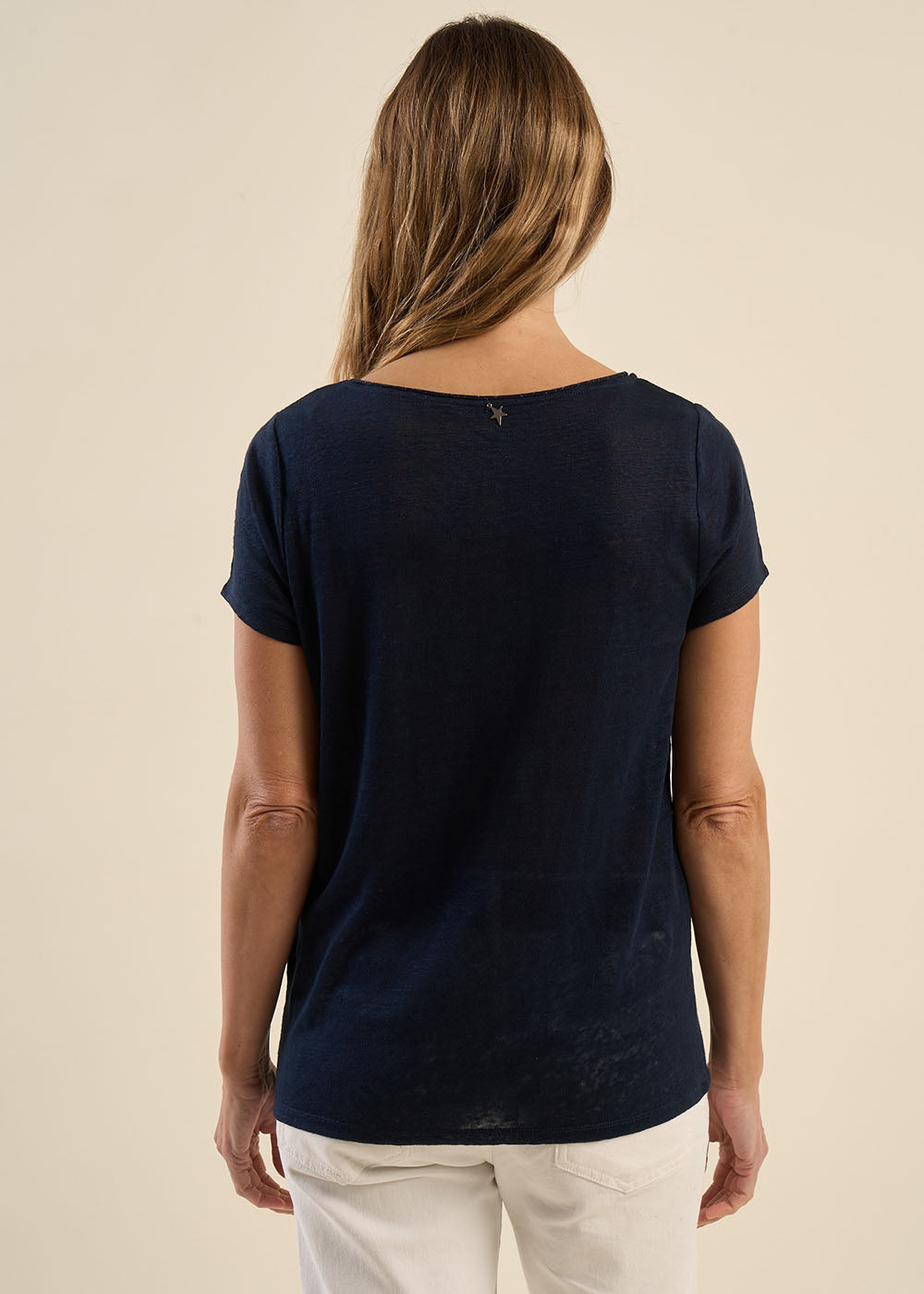 TRECY T-shirt en lin col bateau détail lurex - 3 - Sud Express - Sud Express