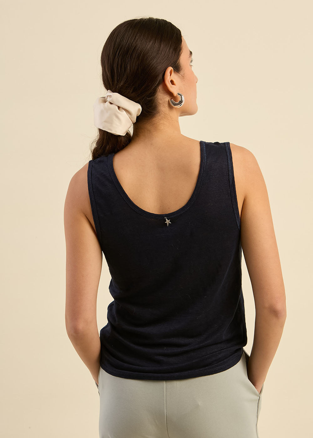 DELYA Débardeur en lin à col rond - 4 - Sud Express - Sud Express