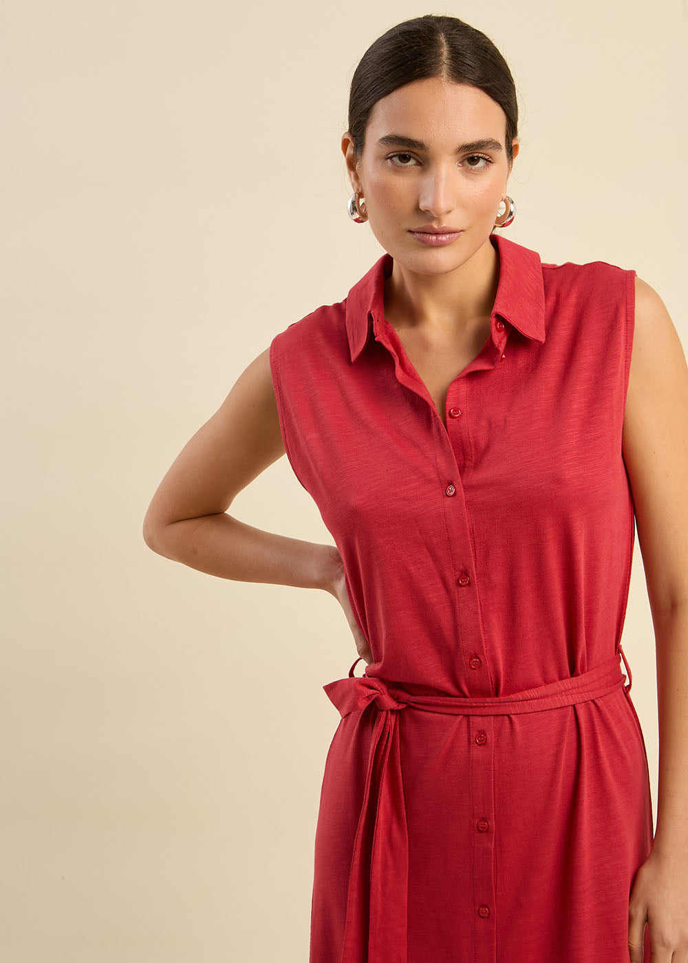 RALIANY Robe chemise avec lien à nouer - 2 - Sud Express - Sud Express