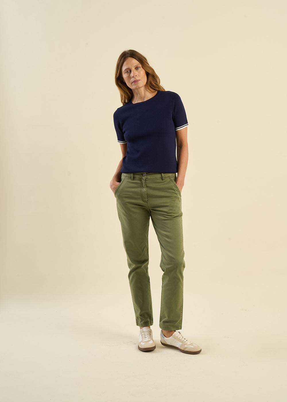 PAKUMI Pantalon chino taille basse - 1 - Sud Express - Sud Express