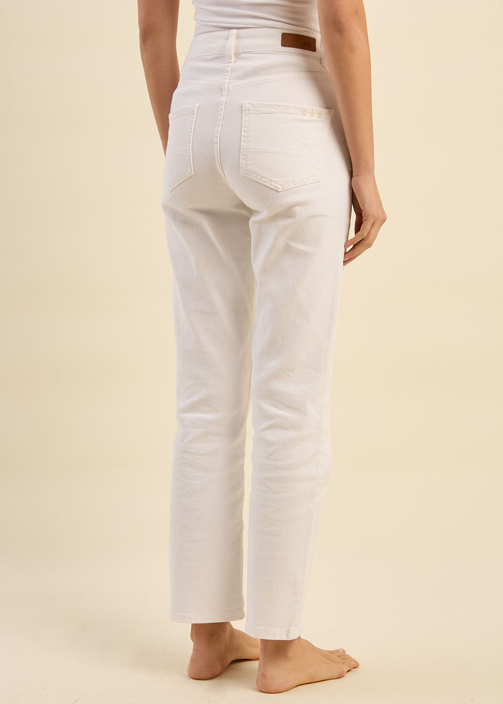 Jean droit taille haute cinq poches - Sud Express - 7 - Sud Express