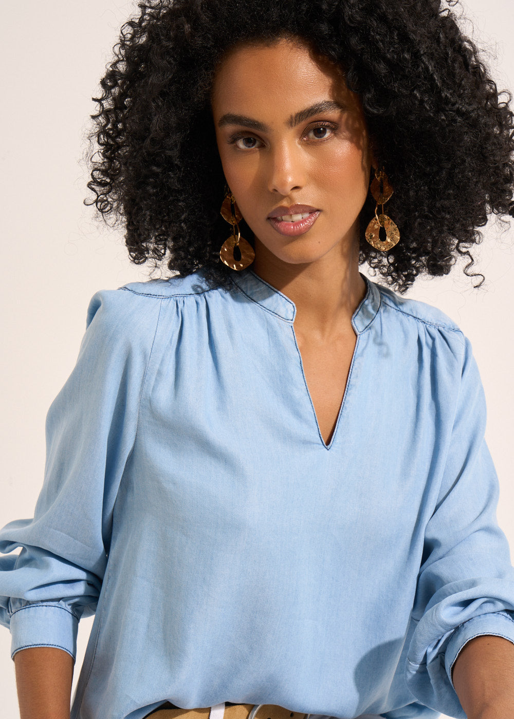 BONNY Blouse denim - 1 - Sud Express - Sud Express