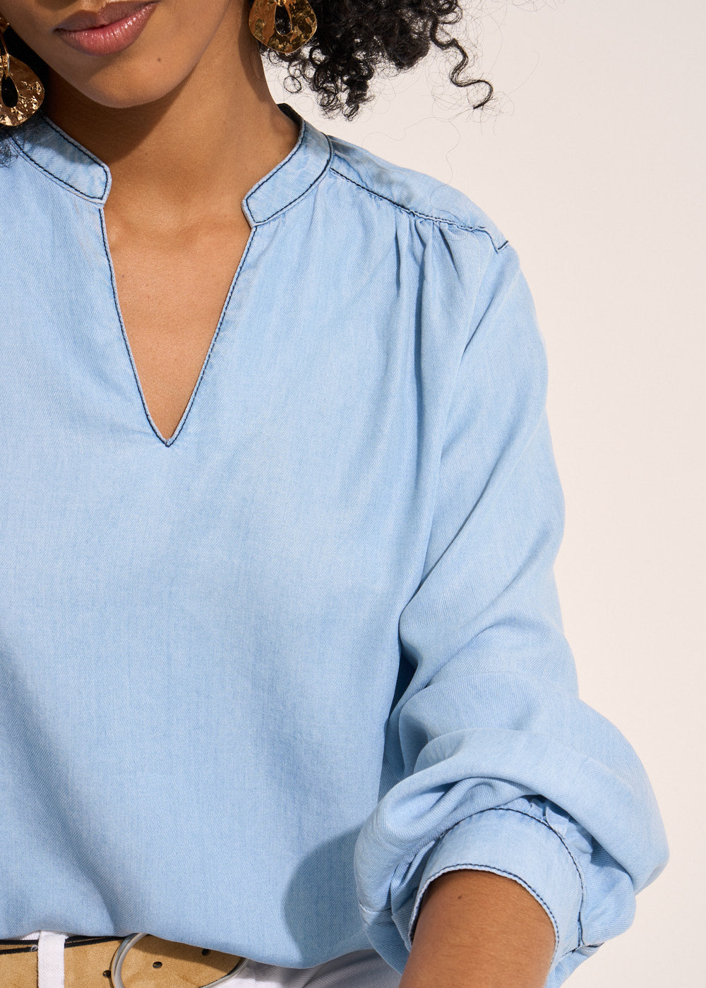 BONNY Blouse denim - 2 - Sud Express - Sud Express