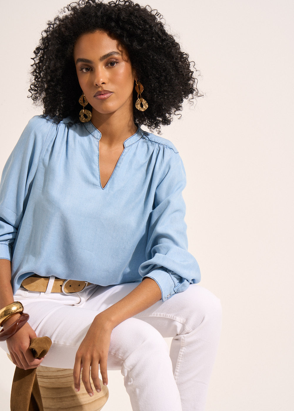 Blouse denim - Sud Express - 5 - Sud Express