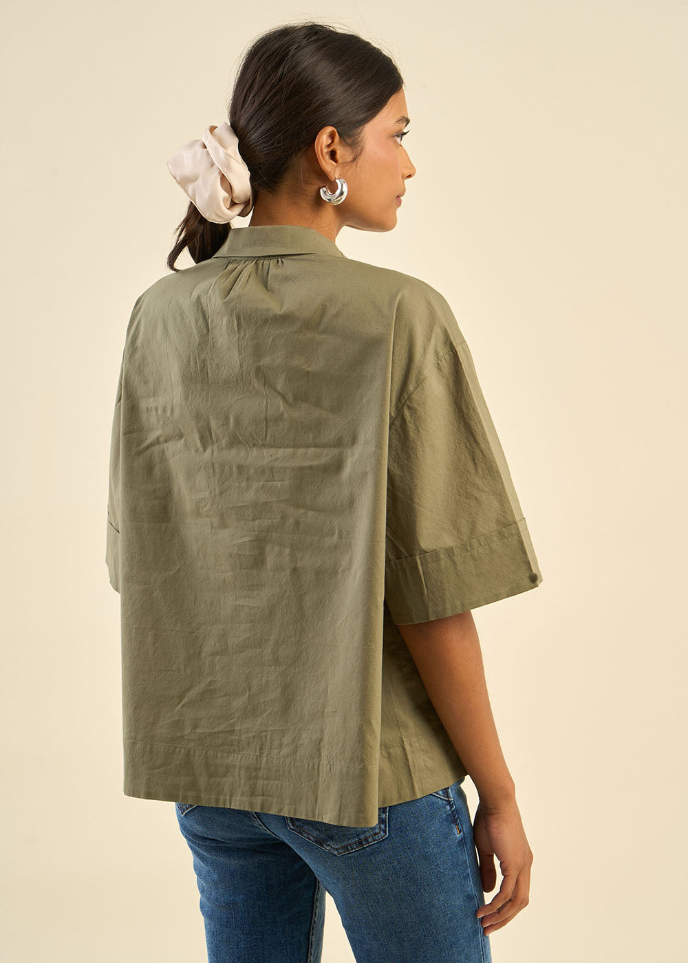 CHELSIA Top à col polo froncé et manches courtes - 3 - Sud Express - Sud Express