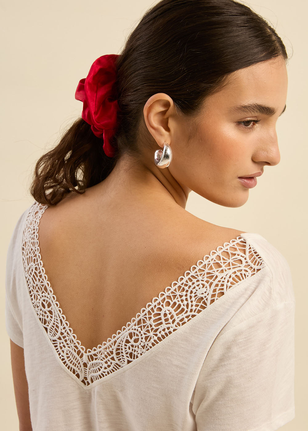 TISTOU T-shirt, décolleté dos avec broderie - 1 - Sud Express - Sud Express