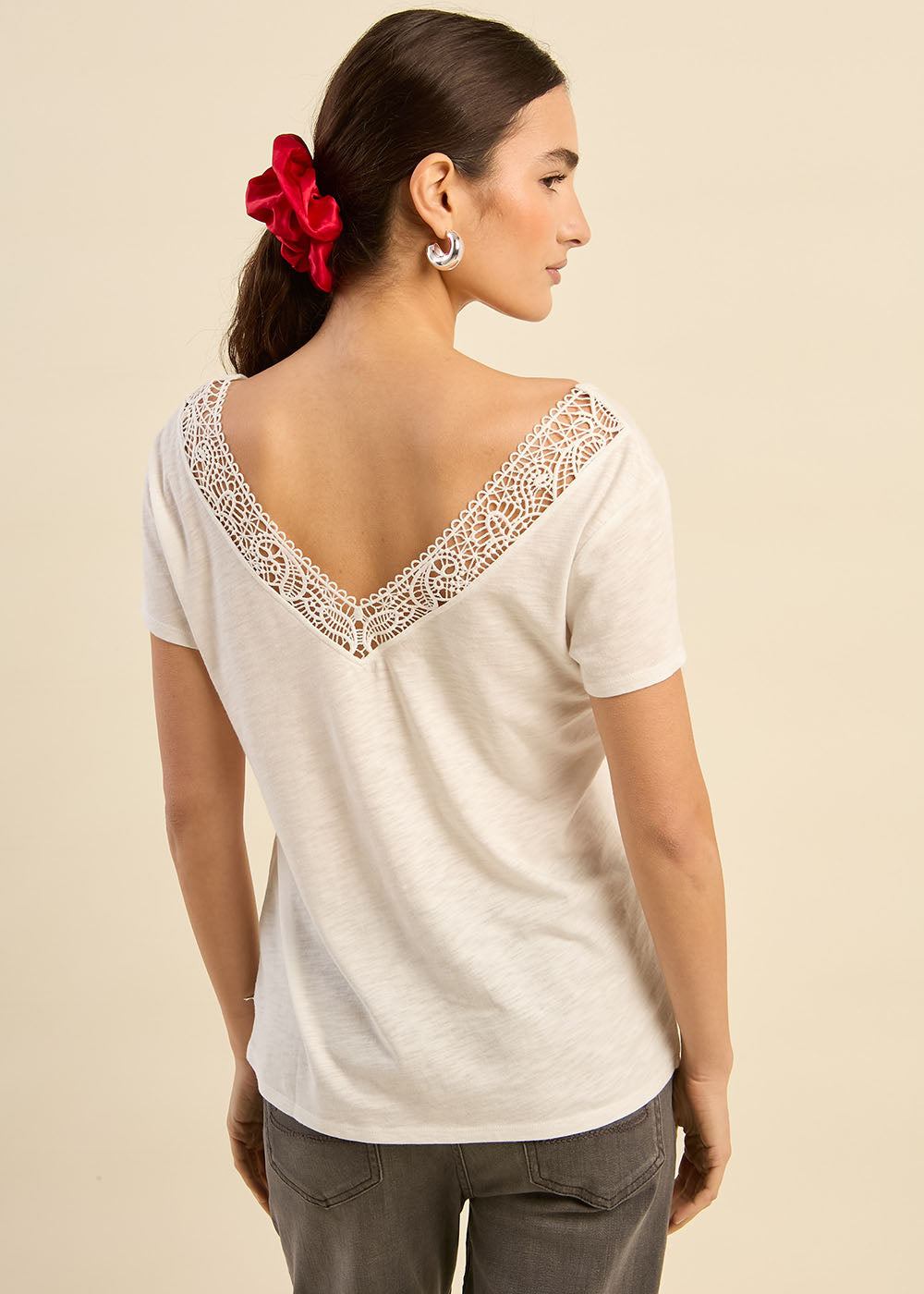 TISTOU T-shirt, décolleté dos avec broderie - 2 - Sud Express - Sud Express