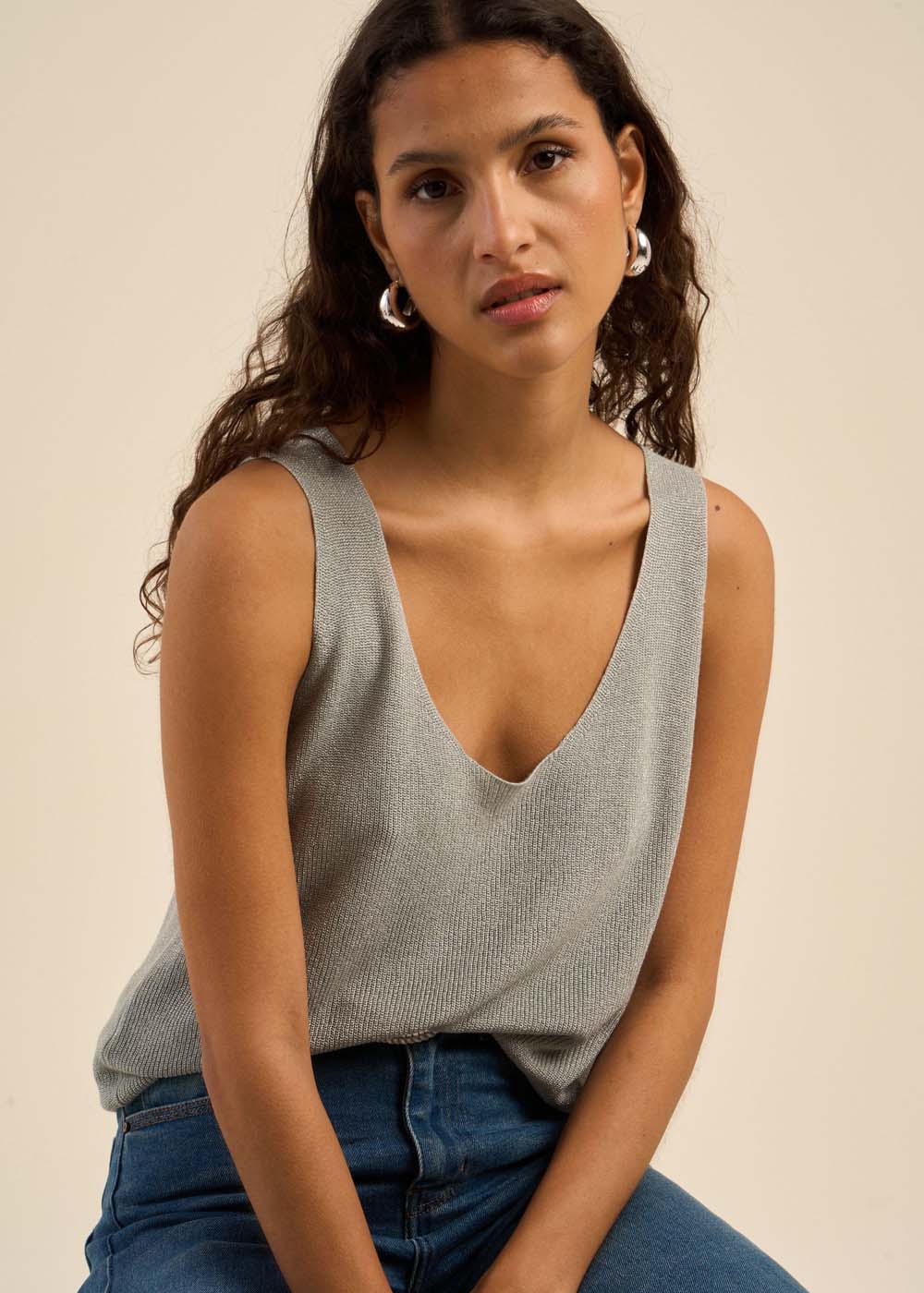 Débardeur en maille scintillante - Sud Express - 5 - Sud Express