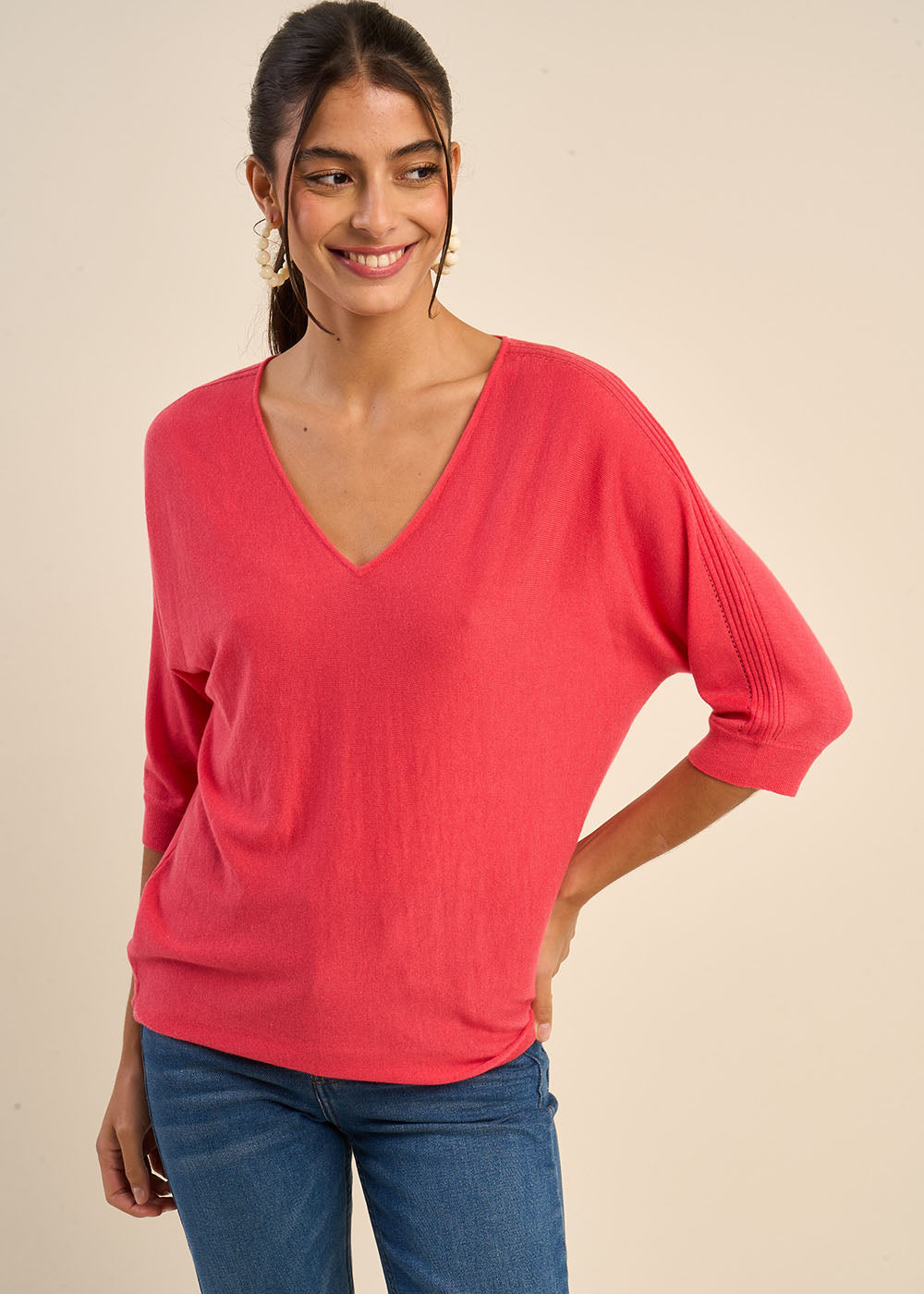MARILOUIS Pull oversize manches chauves souris - 1 - Sud Express - Sud Express
