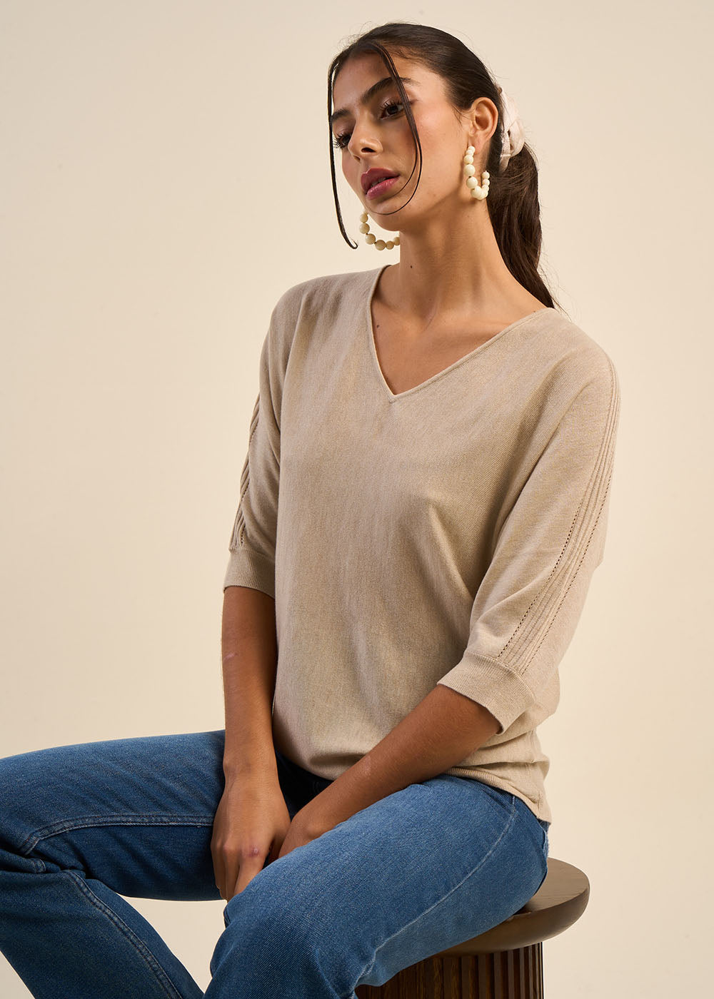 MARILOUIS Pull oversize manches chauves souris - 1 - Sud Express - Sud Express