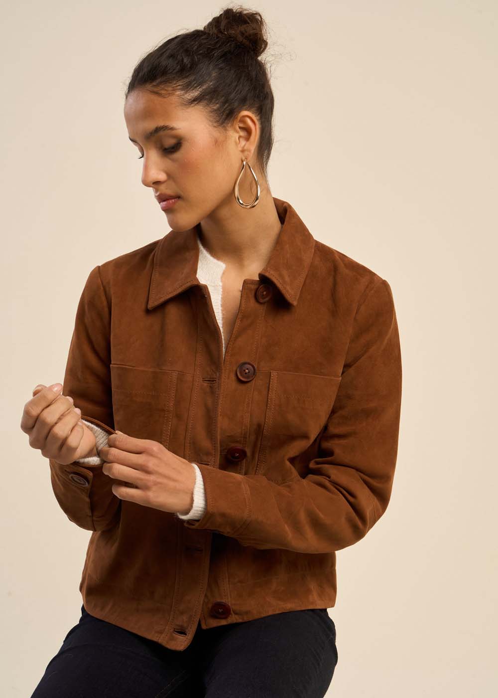 VUA Veste surchemise en suede - 1 - Sud Express - Sud Express