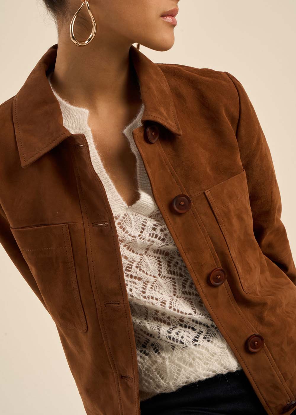 VUA Veste surchemise en suede - 2 - Sud Express - Sud Express