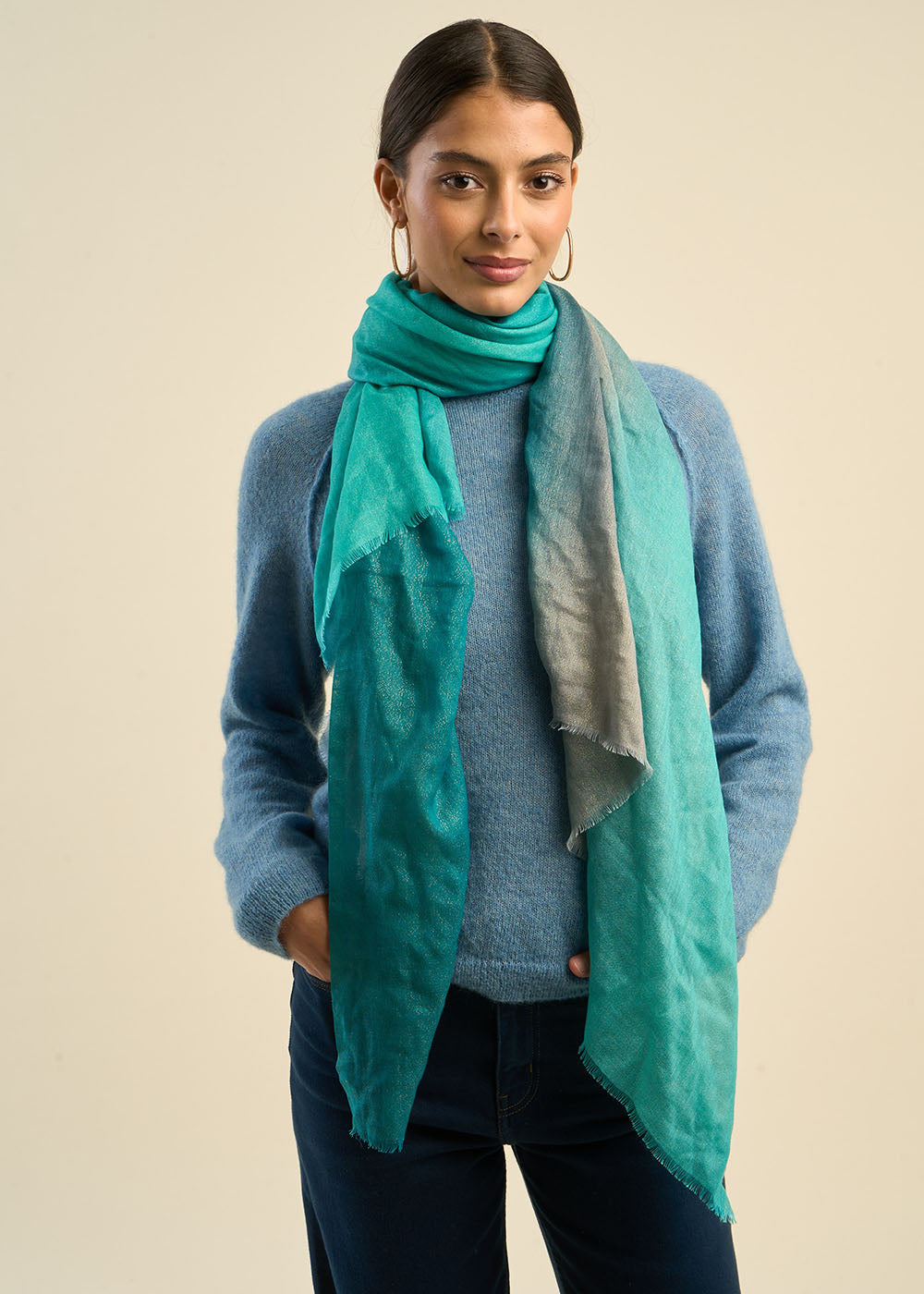 Foulard dégradé avec paillettes - Sud Express - 1 - Sud Express