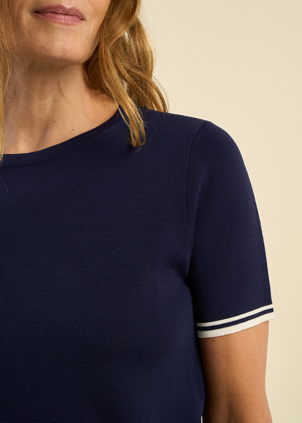 Pull à manches courtes et à rayures sportives - Sud Express - 2 - Sud Express