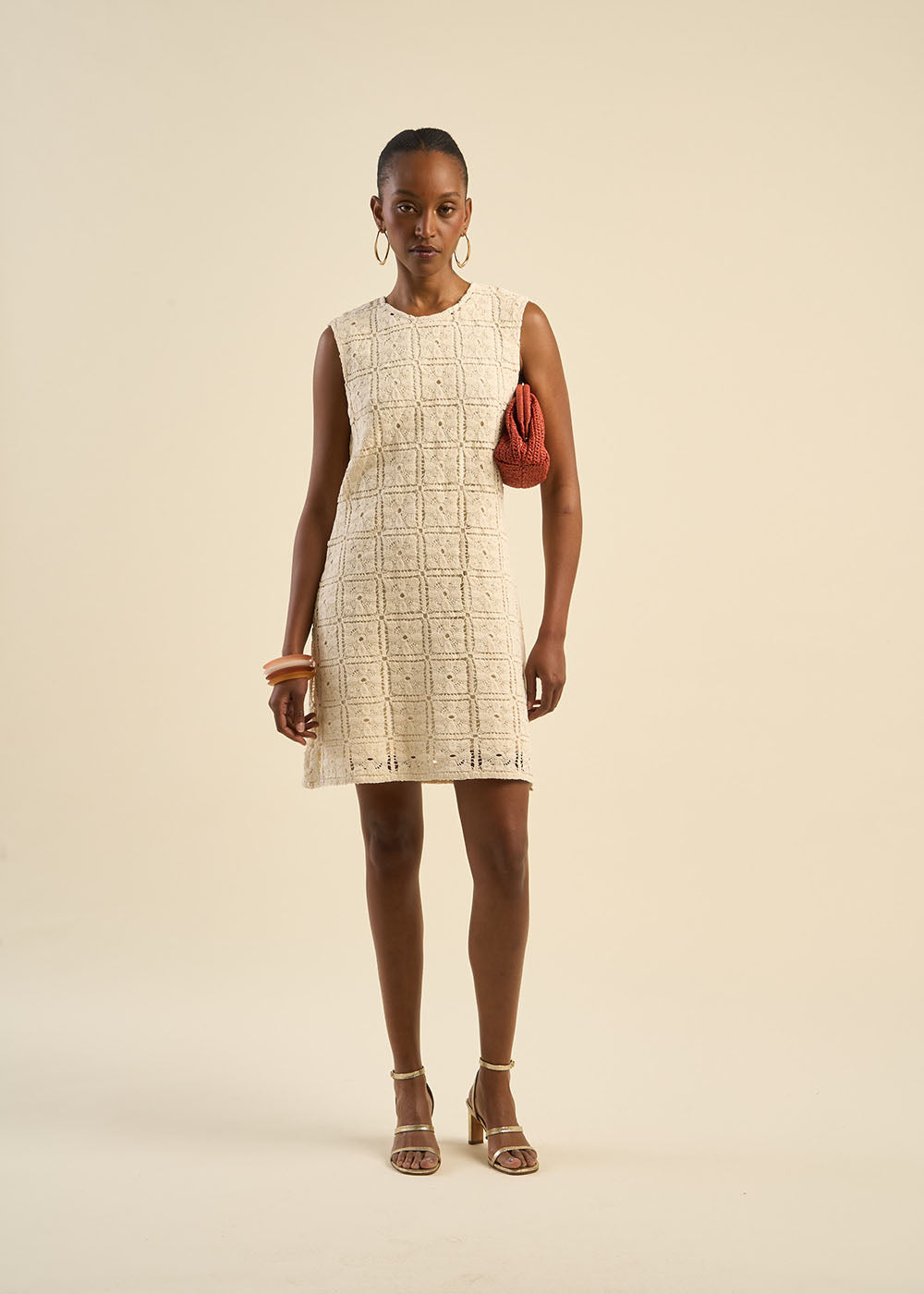 RENDELA Robe en maille ajourée sans manches - 1 - Sud Express - Sud Express