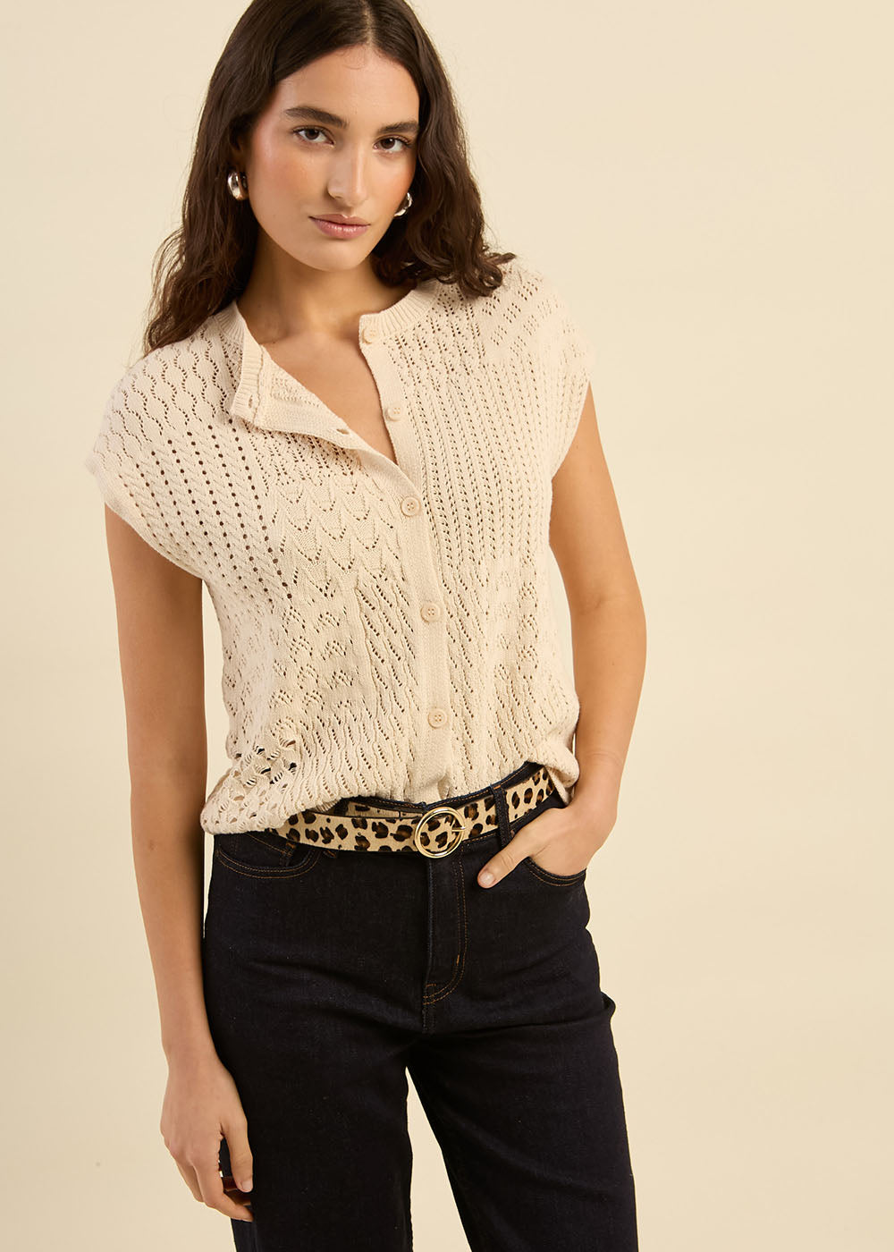 Gilet en crochet fantaisie - Sud Express - 5 - Sud Express