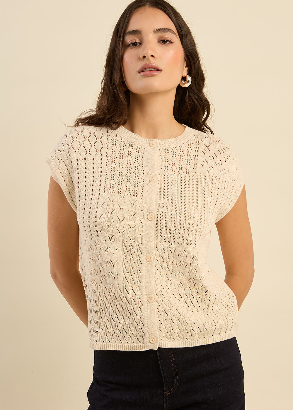 Gilet en crochet fantaisie - Sud Express - 7 - Sud Express