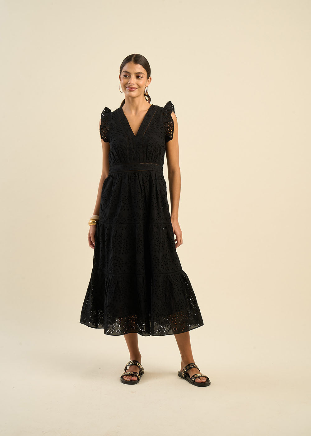 RIVAKA Robe longue en broderie anglaise - 2 - Sud Express - Sud Express