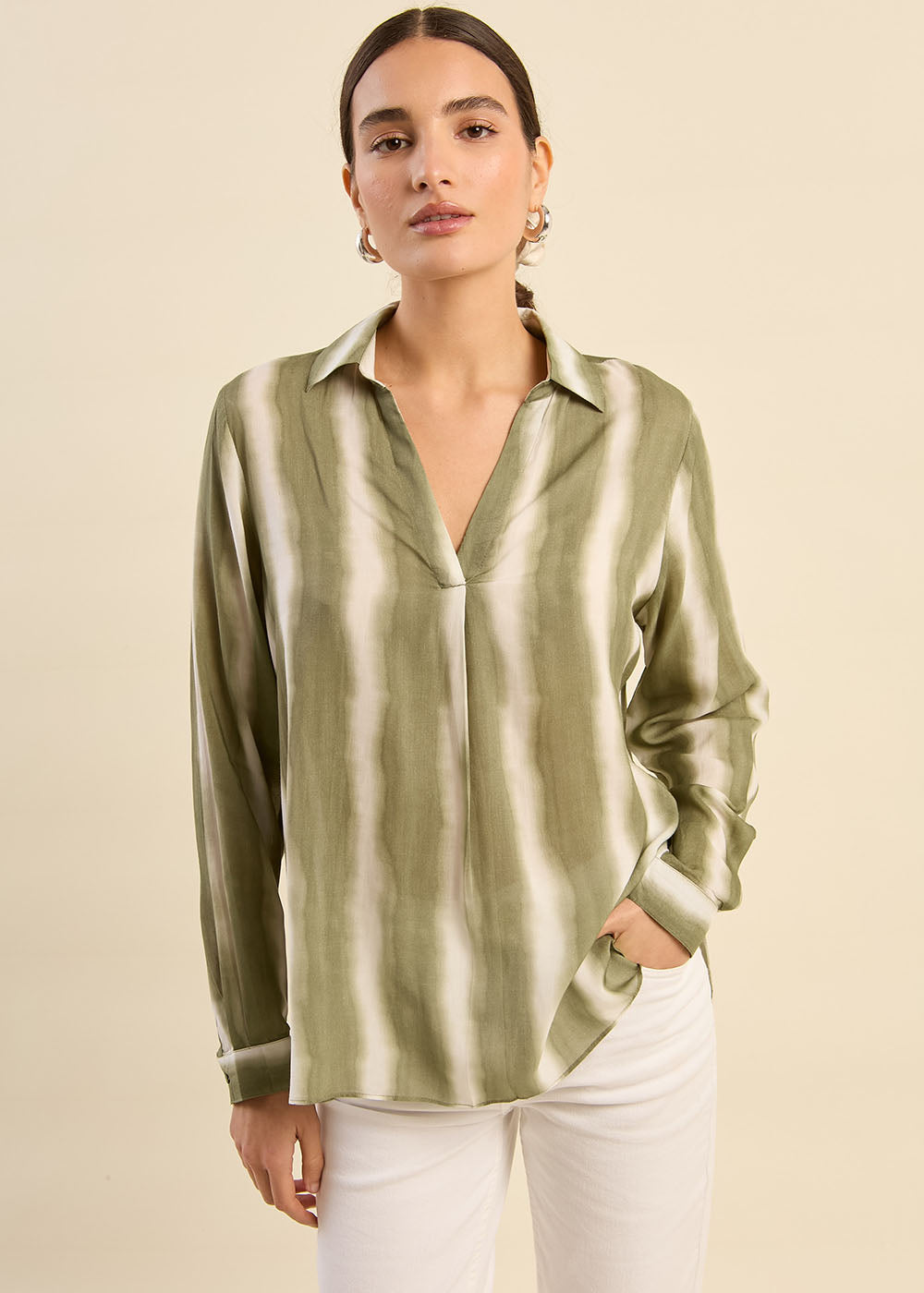 Top fluide à rayures tie and dye - Sud Express - 5 - Sud Express