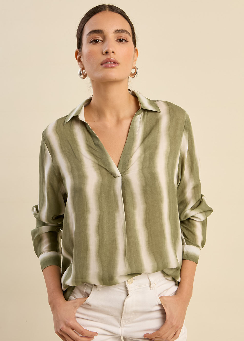 Top fluide à rayures tie and dye - Sud Express - 7 - Sud Express