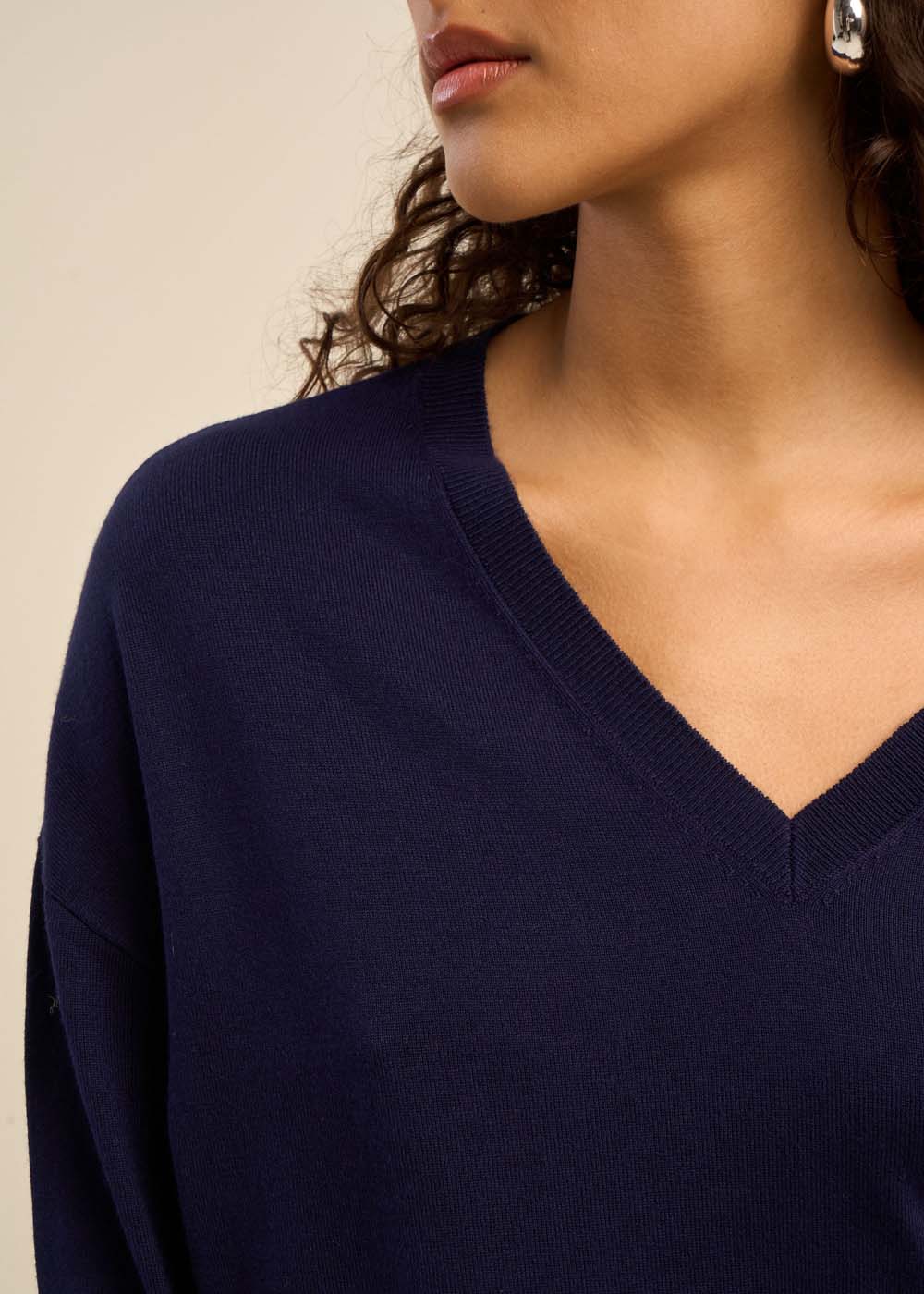 Pull maille fine col V - Sud Express - 2 - Sud Express