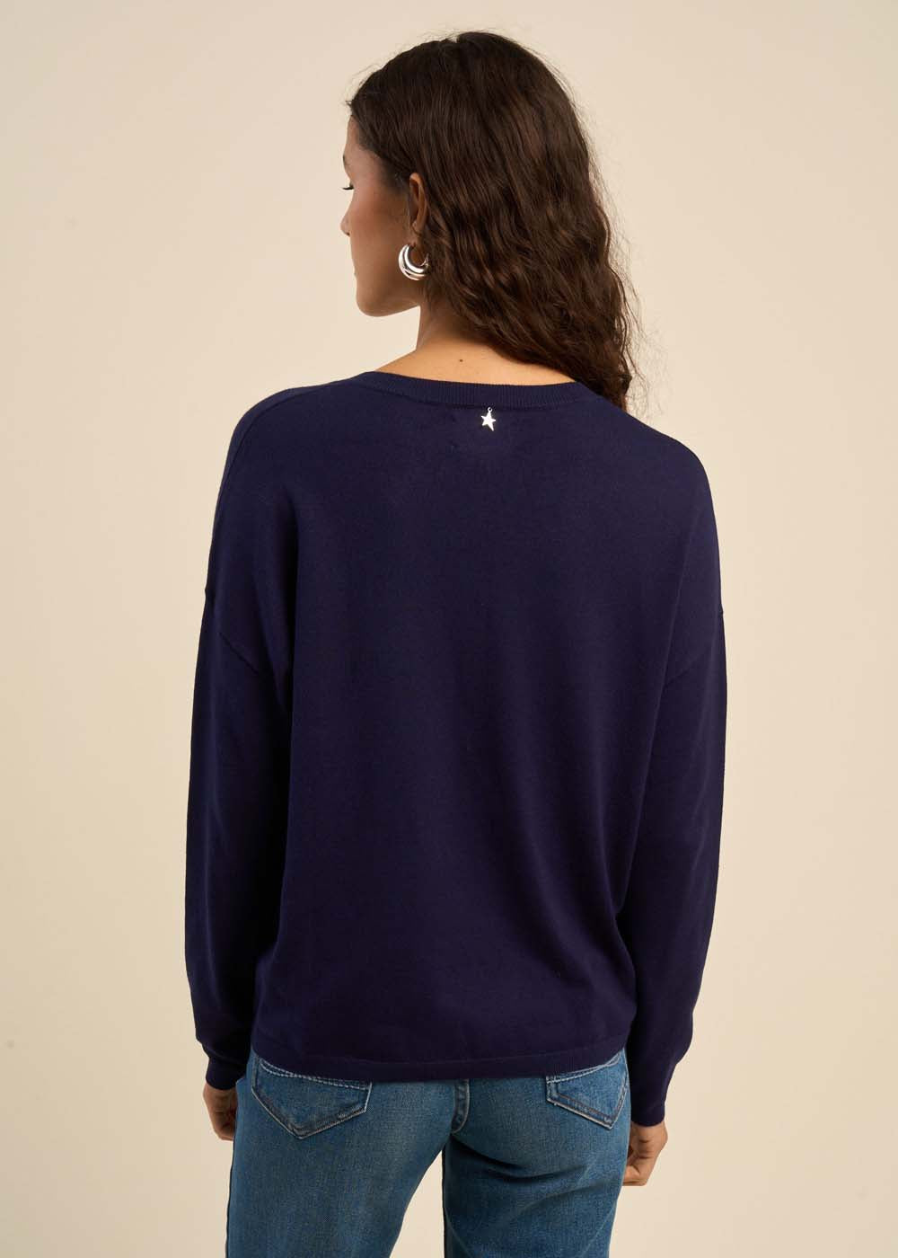 Pull maille fine col V - Sud Express - 3 - Sud Express