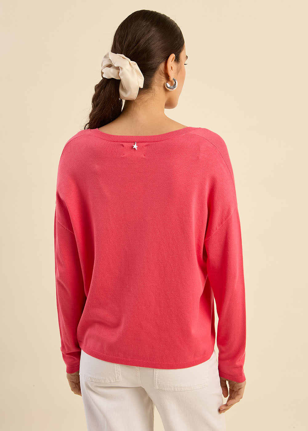 Pull maille fine col V - Sud Express - 3 - Sud Express