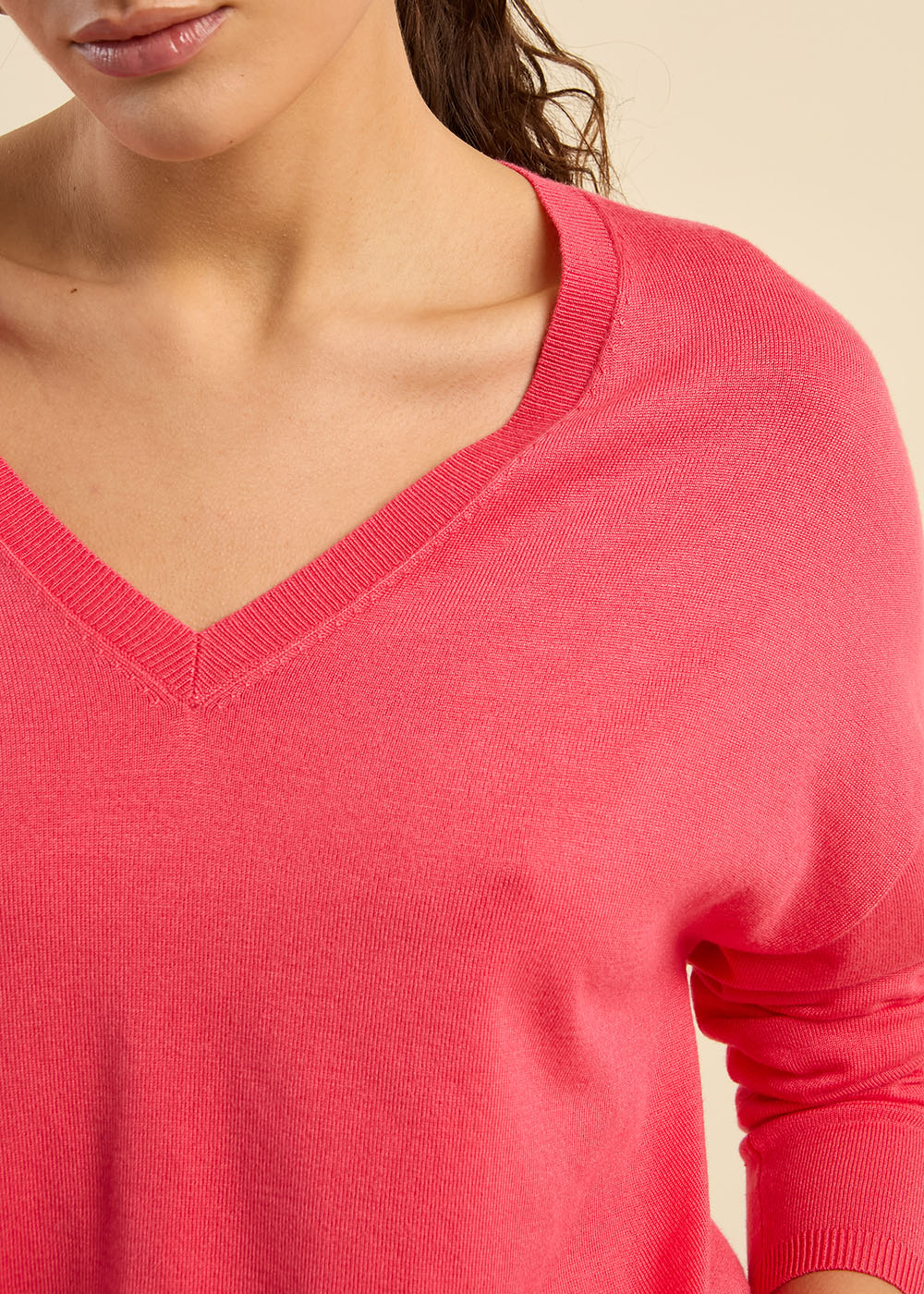 Pull maille fine col V - Sud Express - 7 - Sud Express