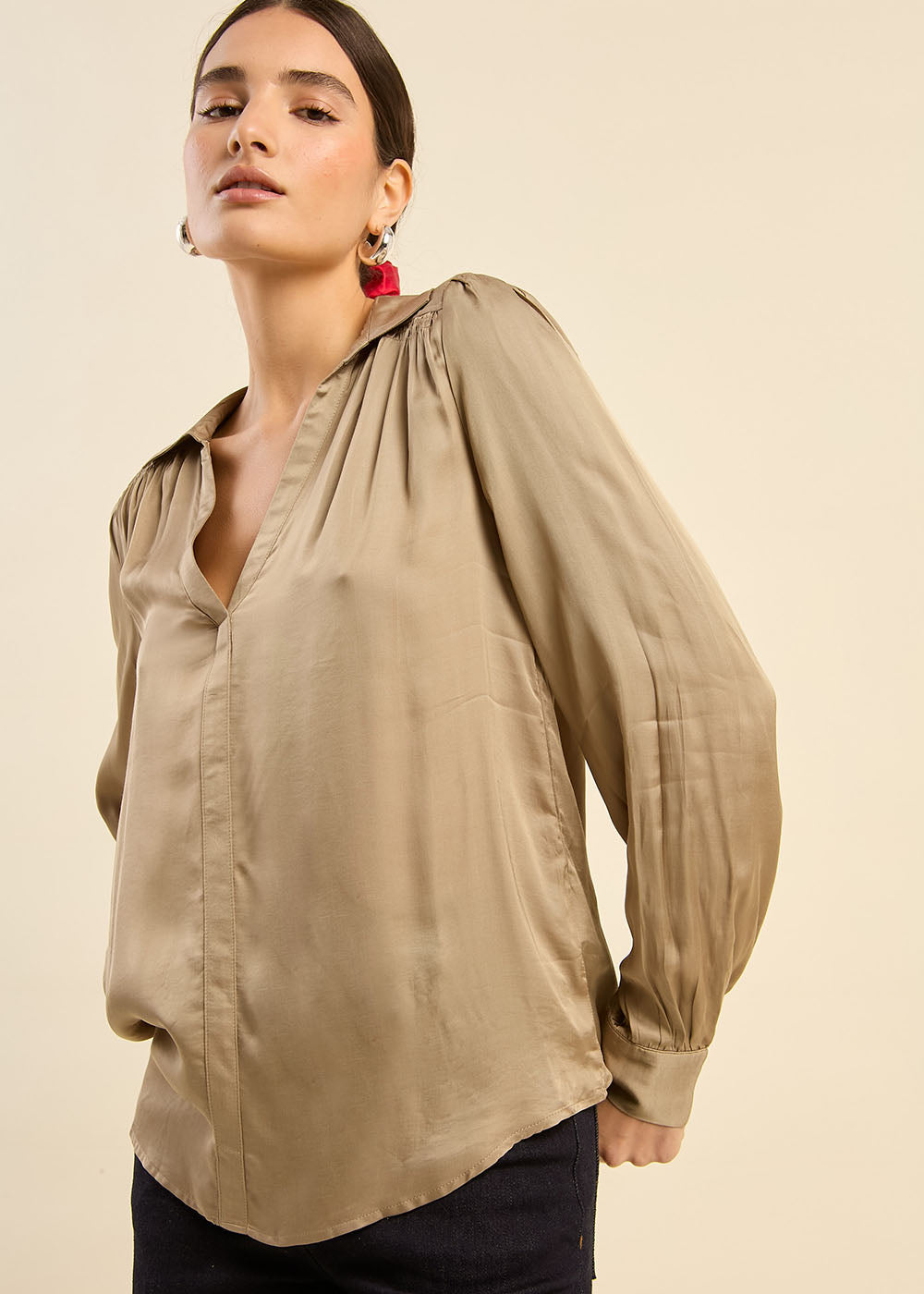 TEDY Blouse fluide à col V - 4 - Sud Express - Sud Express