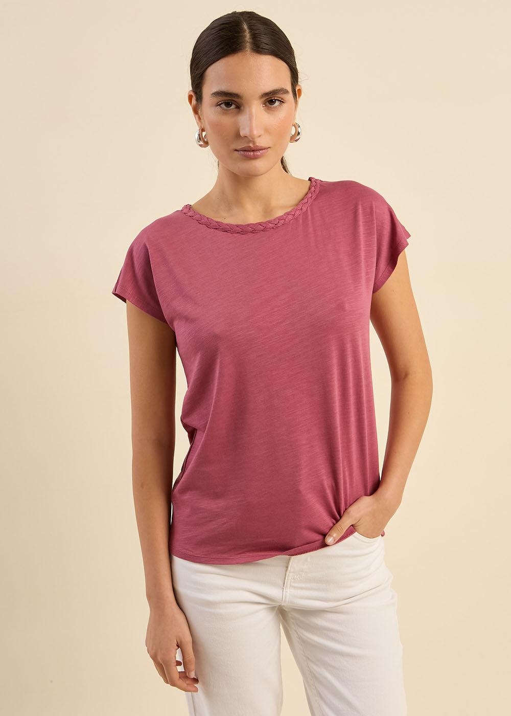 THIAMY T-shirt à col bateau brodé - 1 - Sud Express - Sud Express