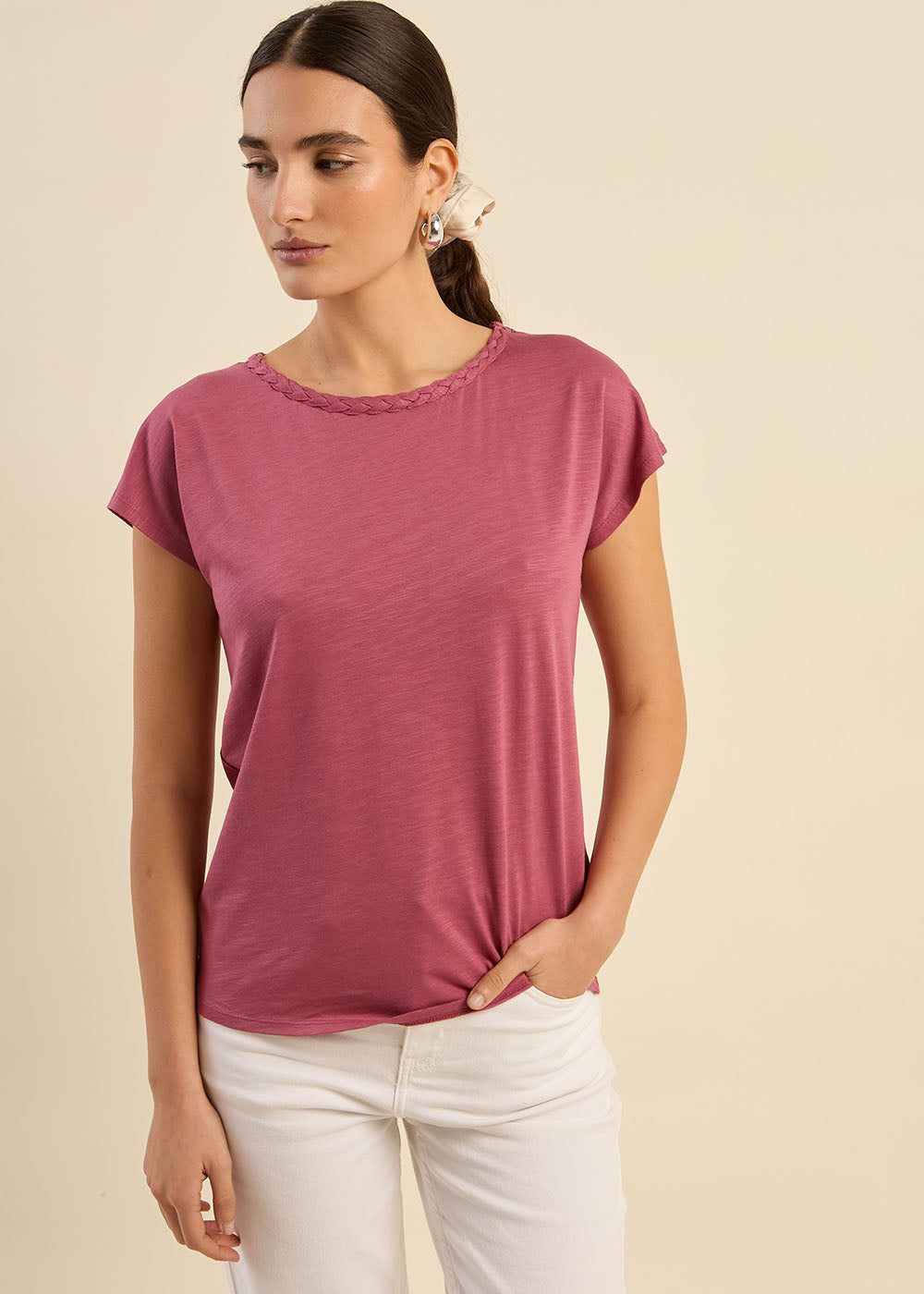 T-shirt à col bateau brodé - Sud Express - 7 - Sud Express