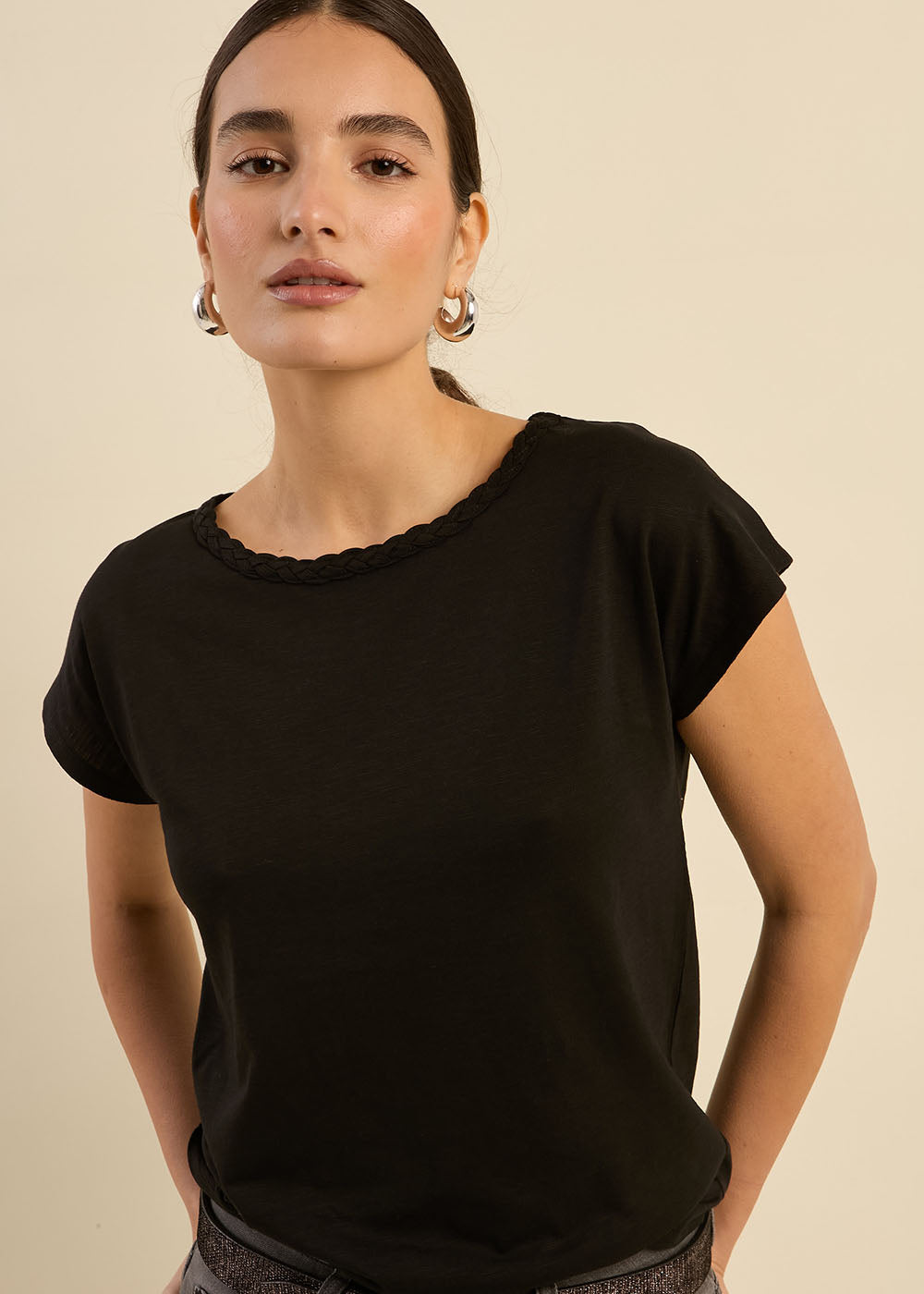 THIAMY T-shirt à col bateau brodé - 1 - Sud Express - Sud Express