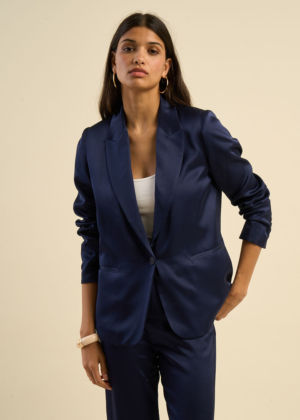 Veste de tailleur satinée - Sud Express - 1 - Sud Express