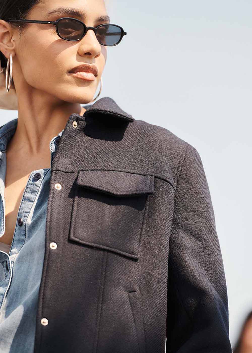 MABELO Manteau court en drap de laine - 2 - Sud Express - Sud Express