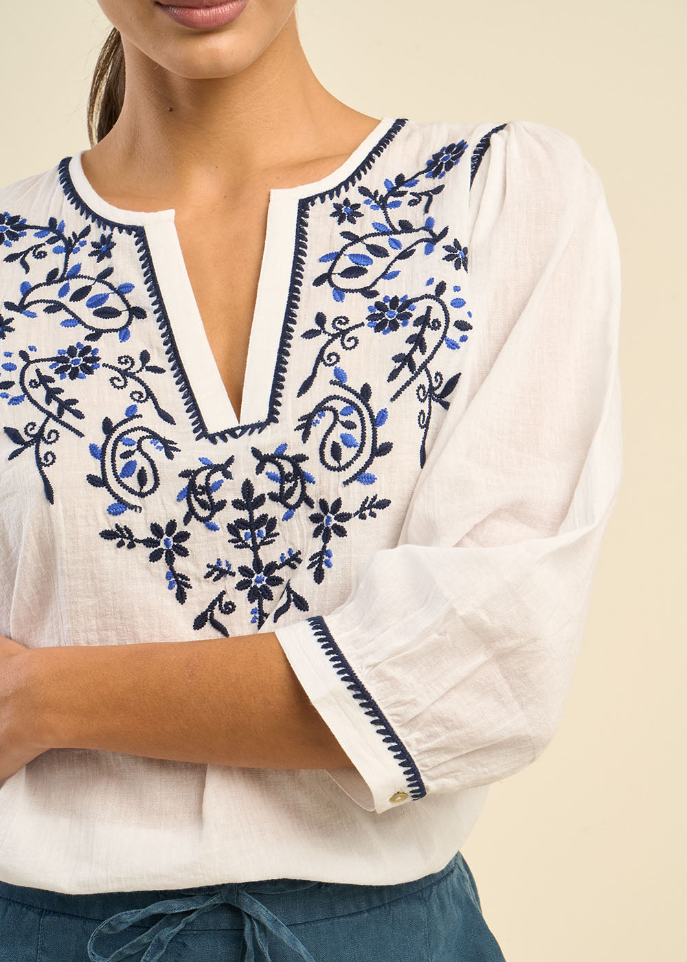 TALOUISE Blouse brodée - 2 - Sud Express - Sud Express