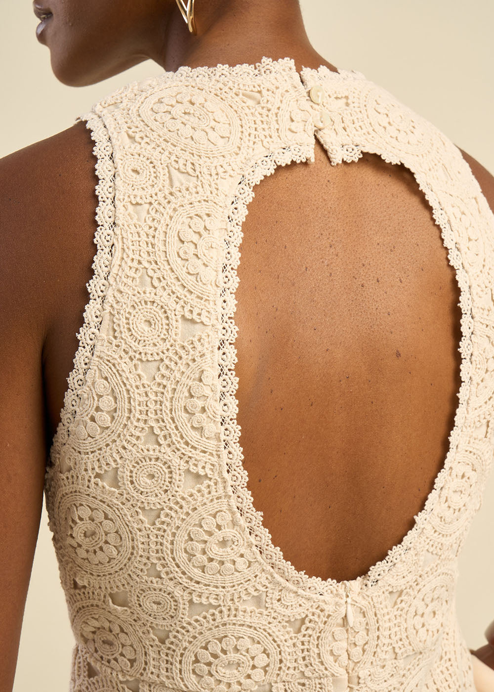 COLETTE Robe en guipure dos nu - 2 - Sud Express - Sud Express