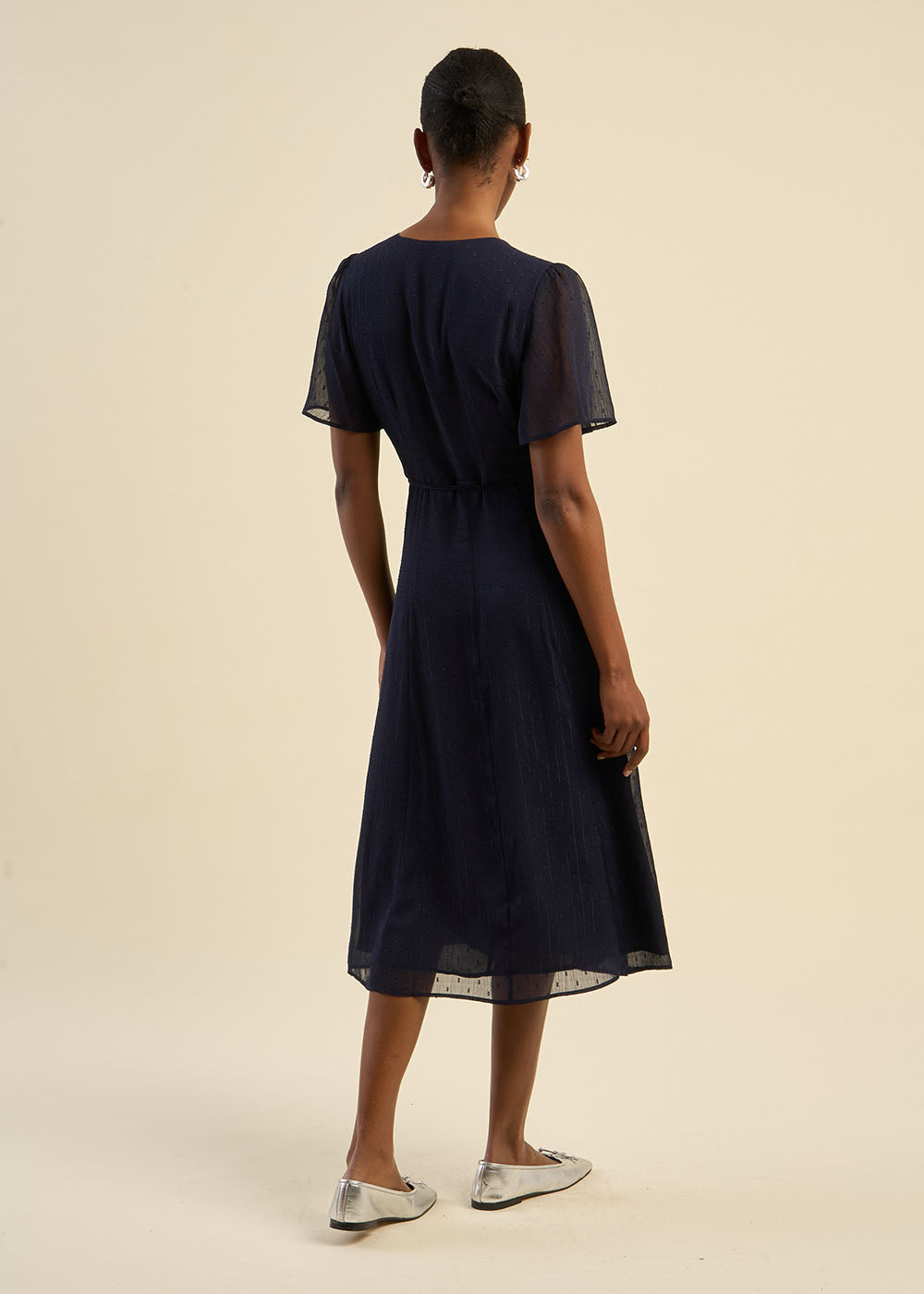 RAMILIE Robe longue manches courtes à motifs - 3 - Sud Express - Sud Express