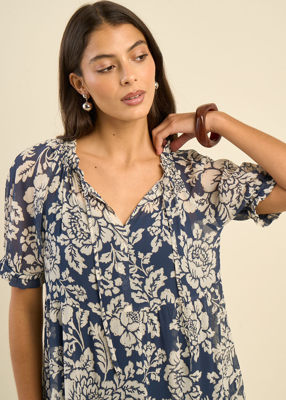 RIZALIA Robe longue à imprimé floral - 2 - Sud Express - Sud Express