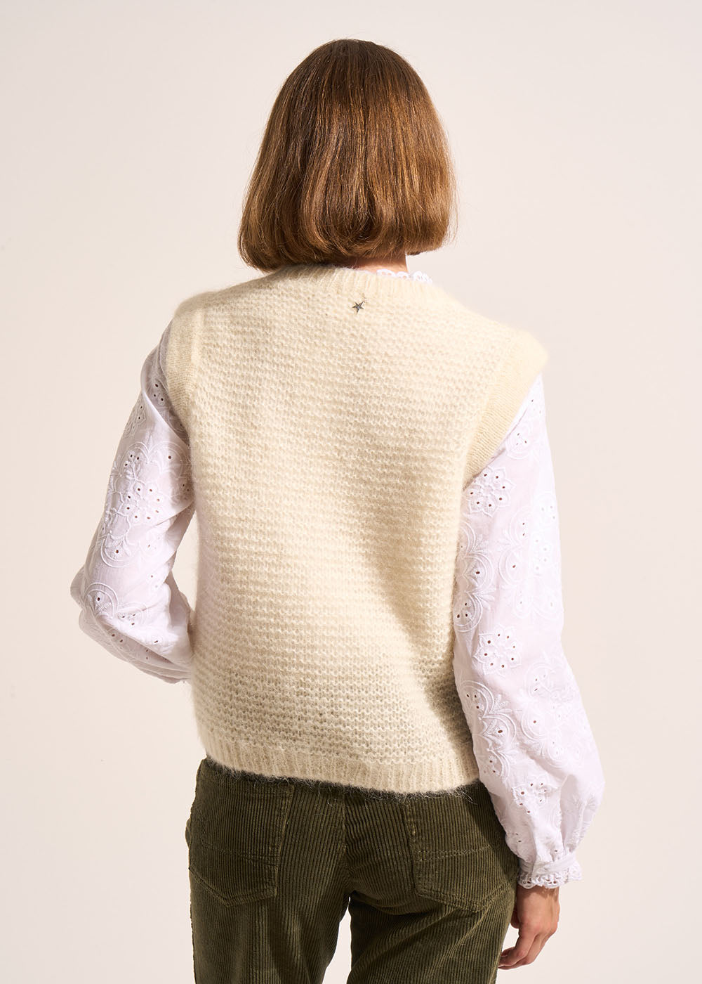 MOTANAX Pull à col rond sans manches détail lurex - 3 - Sud Express - Sud Express