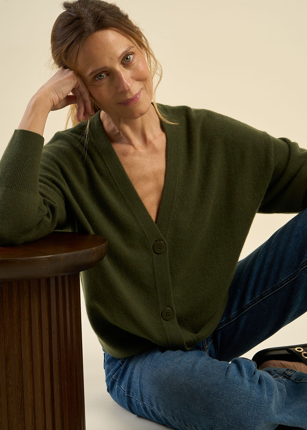 GRAMMOUY Cardigan à col en V 100% cachemire - 1 - Sud Express - Sud Express