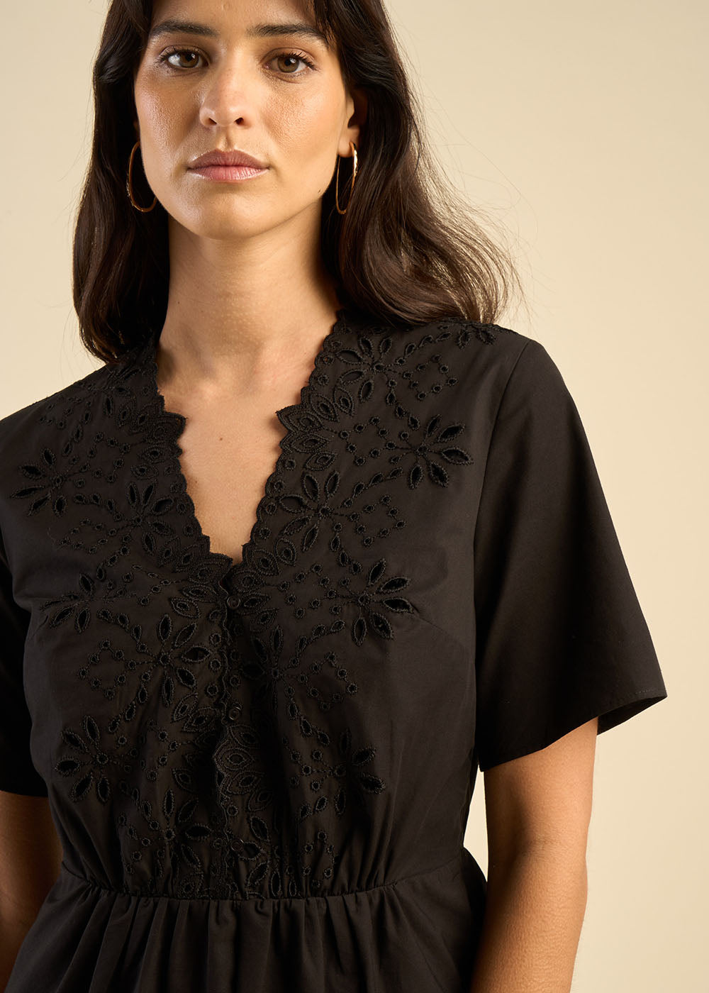 BIANCA Robe courte broderie anglaise - 2 - Sud Express - Sud Express