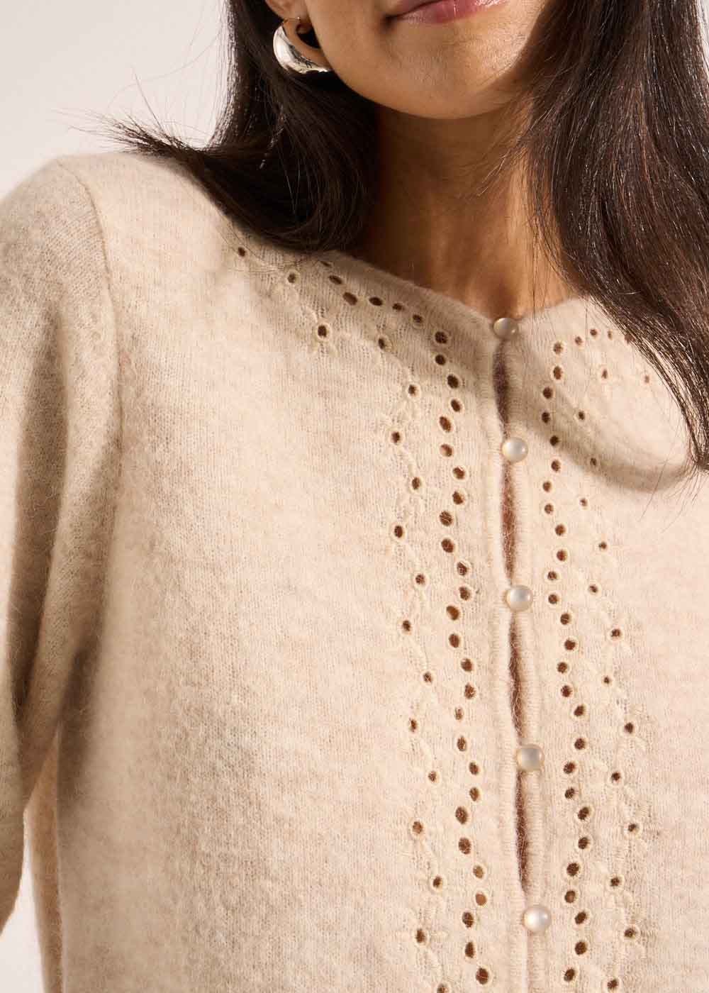 GELO Gilet avec des boutons ronds et des manches longues - 2 - Sud Express - Sud Express