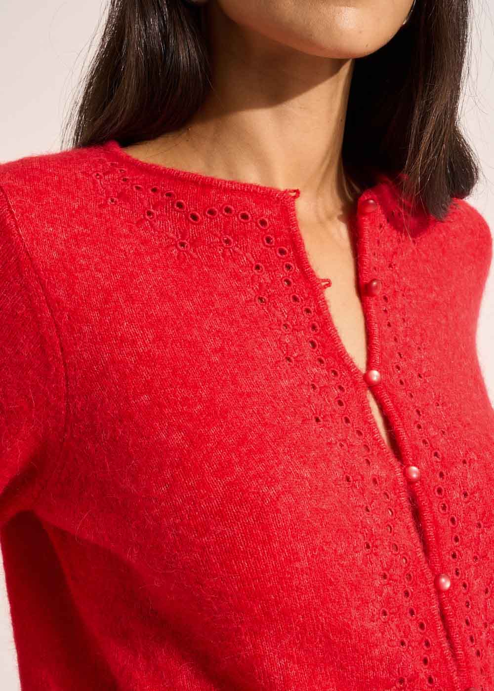 GELO Gilet avec des boutons ronds et des manches longues - 2 - Sud Express - Sud Express