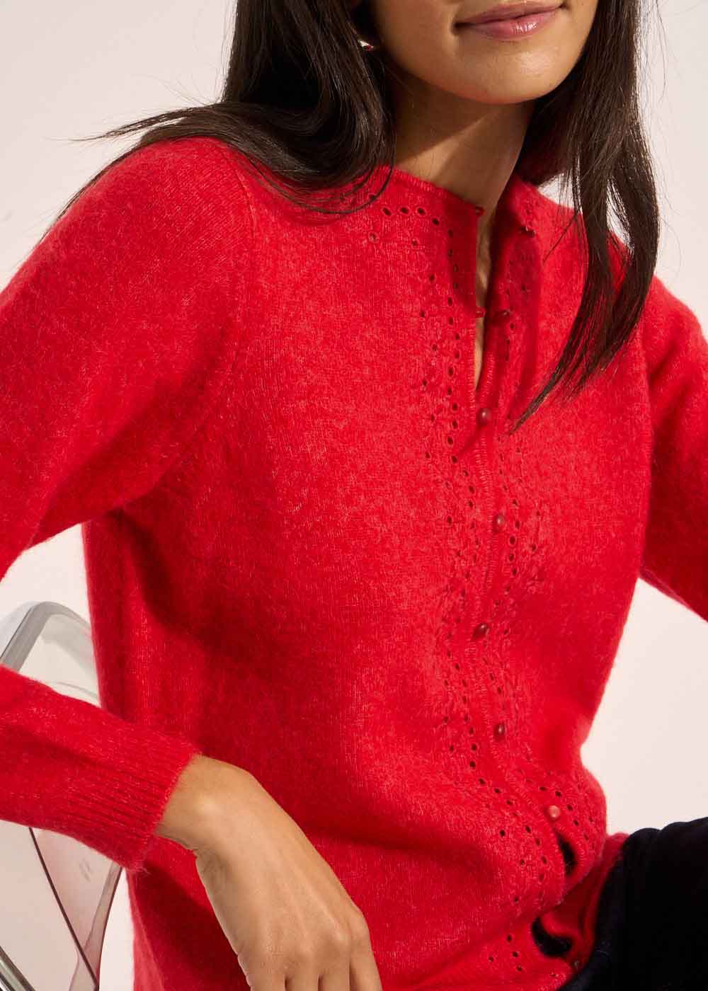 GELO Gilet avec des boutons ronds et des manches longues - 4 - Sud Express - Sud Express