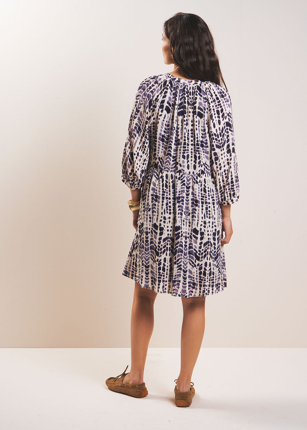 RIZALINE Robe courte imprimée léopart ikat - 3 - Sud Express - Sud Express