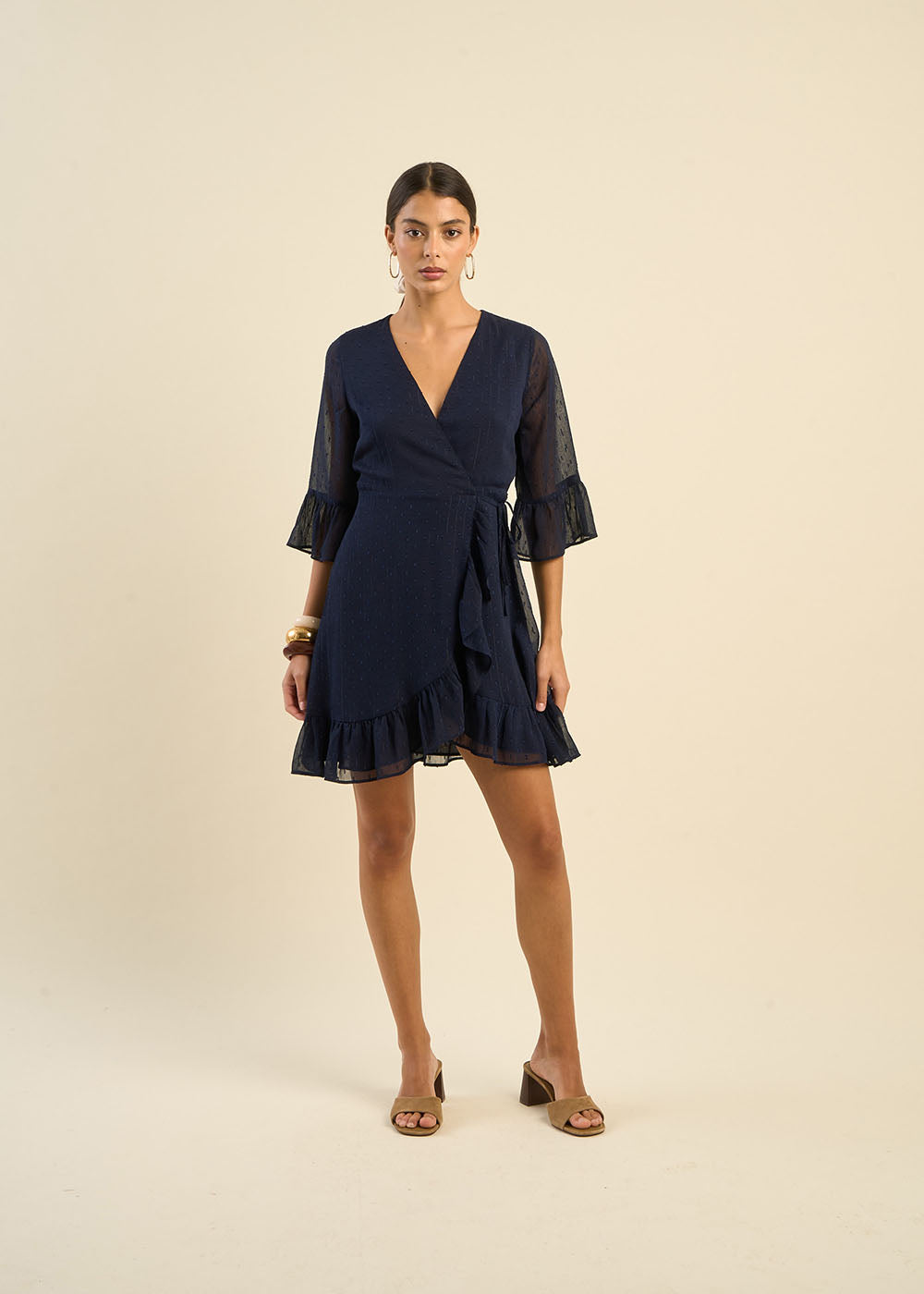 RIMIDA Robe courte cache-cœur plumetis - 2 - Sud Express - Sud Express