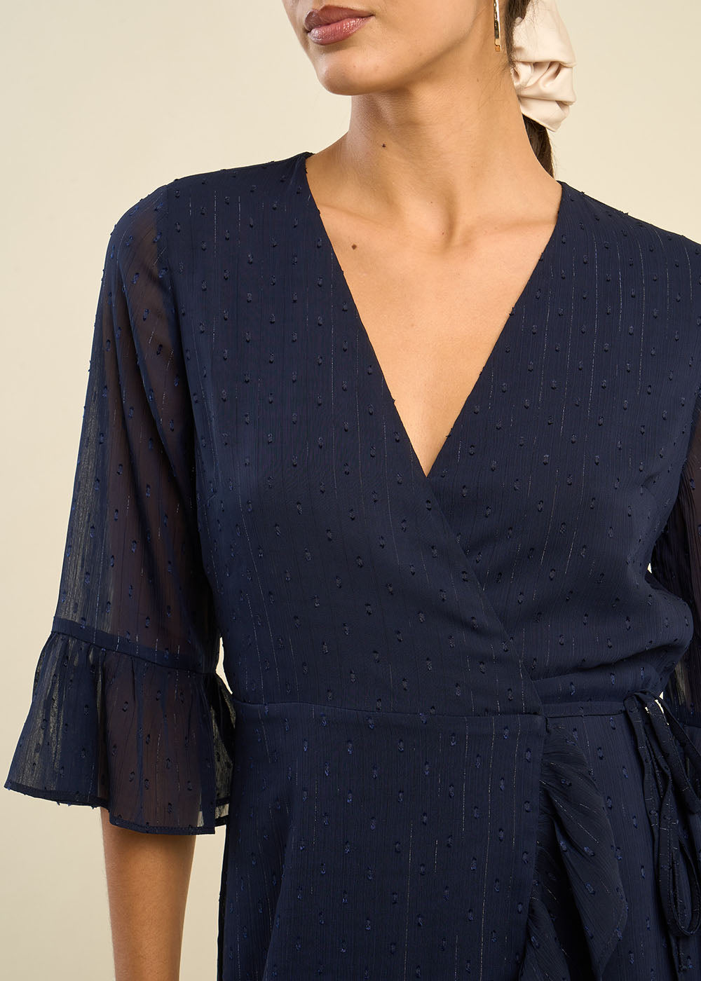 RIMIDA Robe courte cache-cœur plumetis - 4 - Sud Express - Sud Express