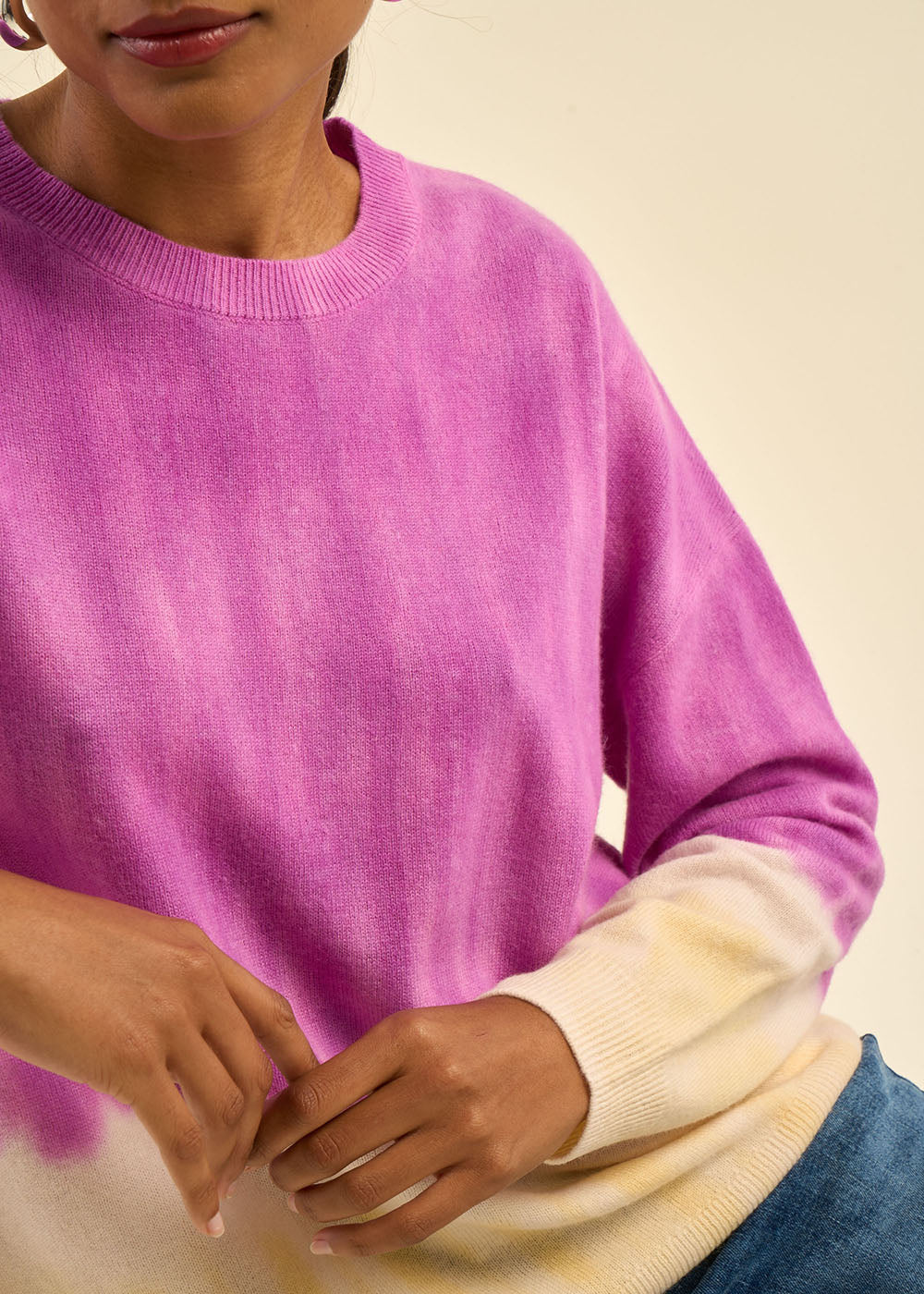 MALOUYA Pull dip dye 100% cachemire - 2 - Sud Express - Sud Express