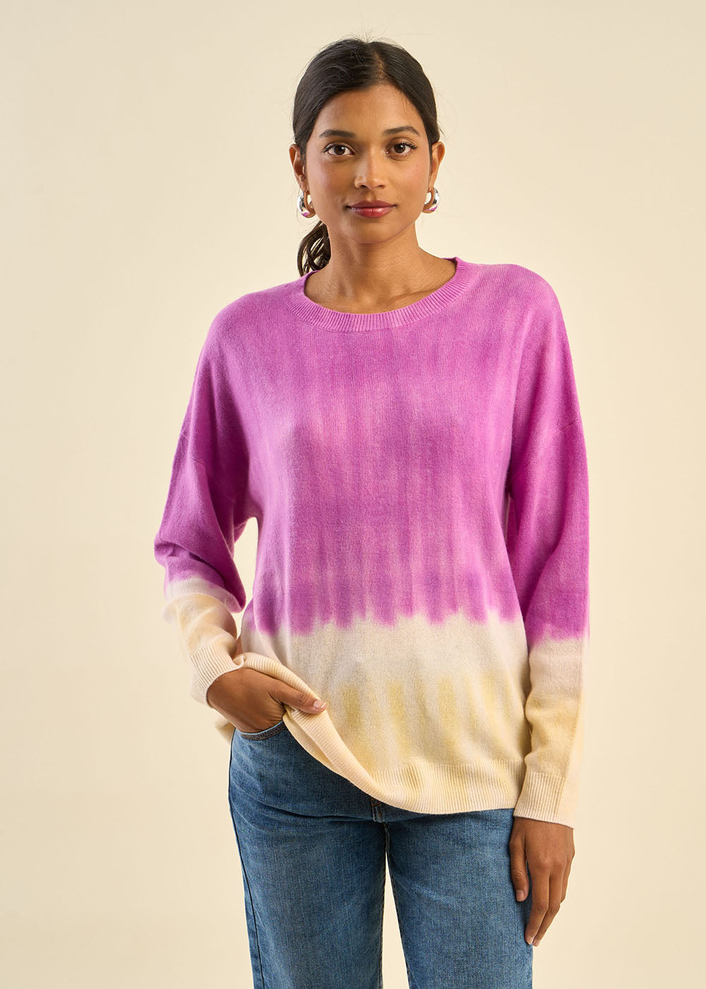 MALOUYA Pull dip dye 100% cachemire - 4 - Sud Express - Sud Express